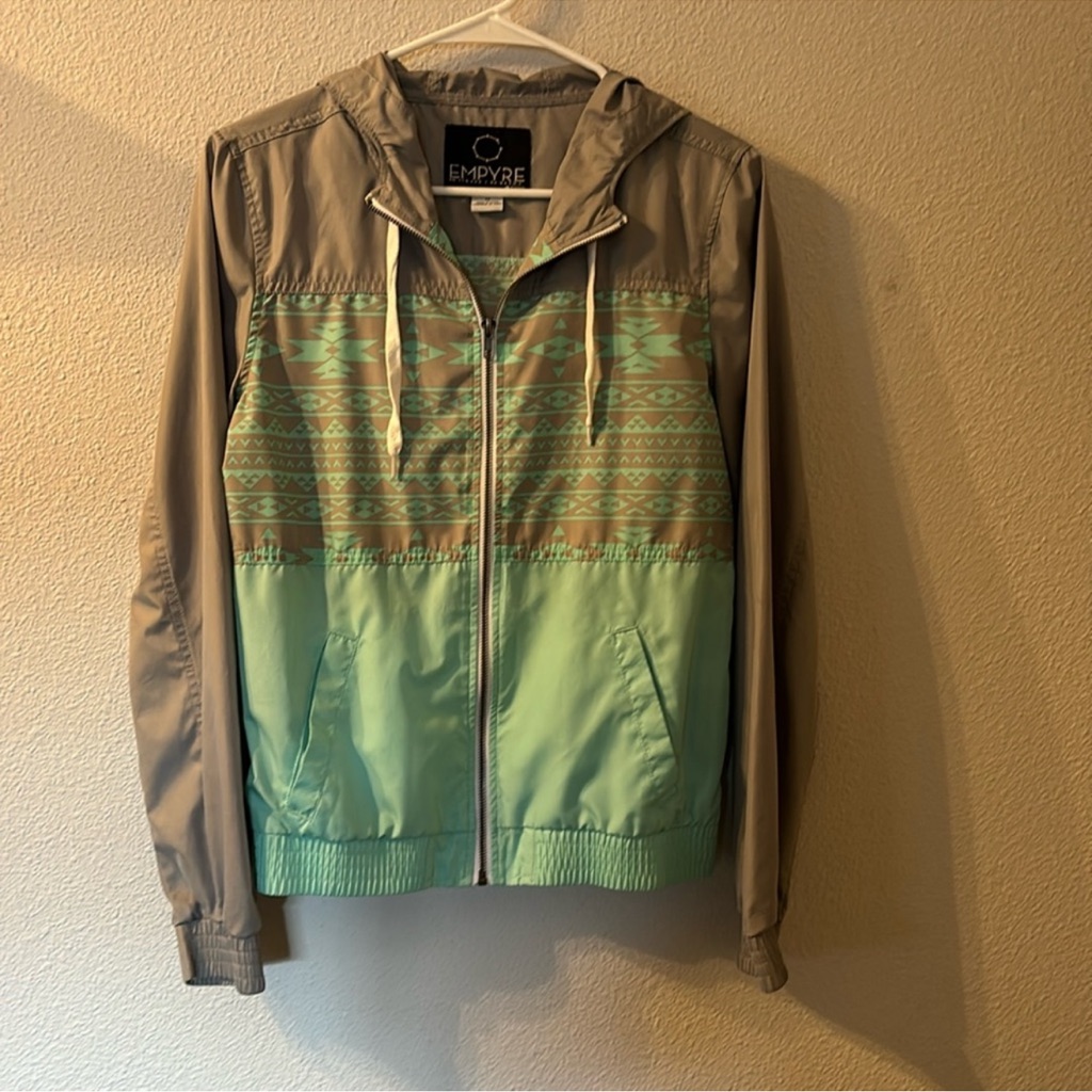 Empyre Mint Green And Tan Jacket